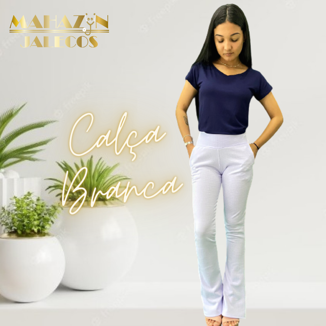 Calça Flare Feminina Azul - Imagem 2
