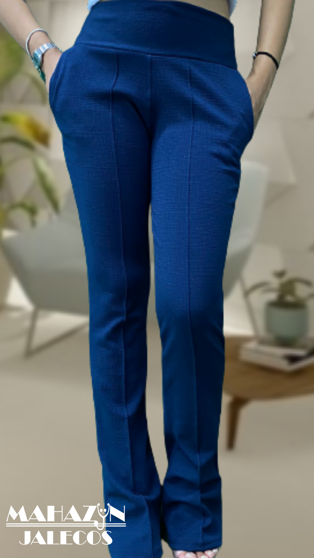 Calça Flare Feminina Azul